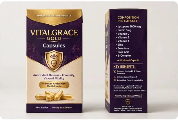 Vitalgrace Gold capsule carton, front and side